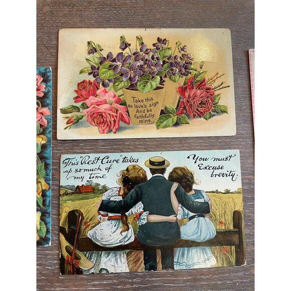 Vintage 1900's Post Card Lot of 4 - Picture 3 of 5